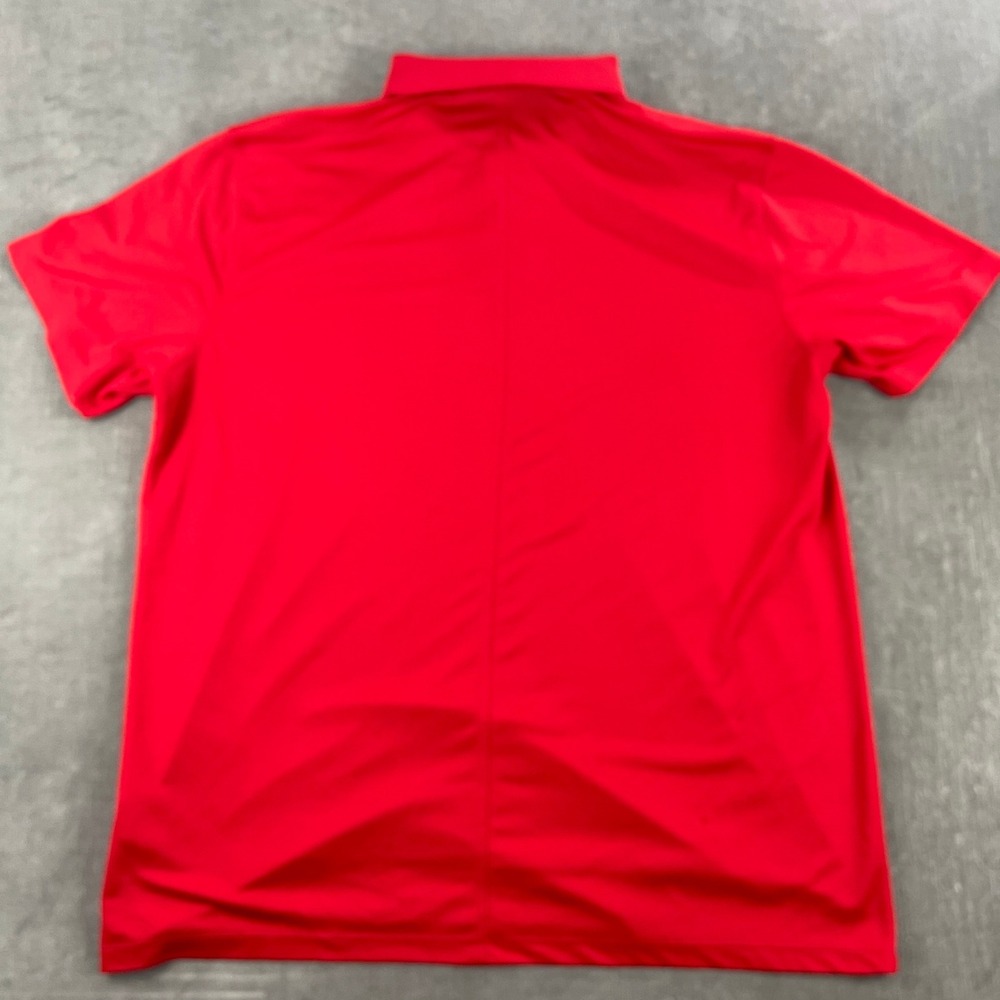 Nike Mens XL Red Dri-FIT Standard Fit Short Sleeve Polo Shirt Logo - Picture 8 of 9